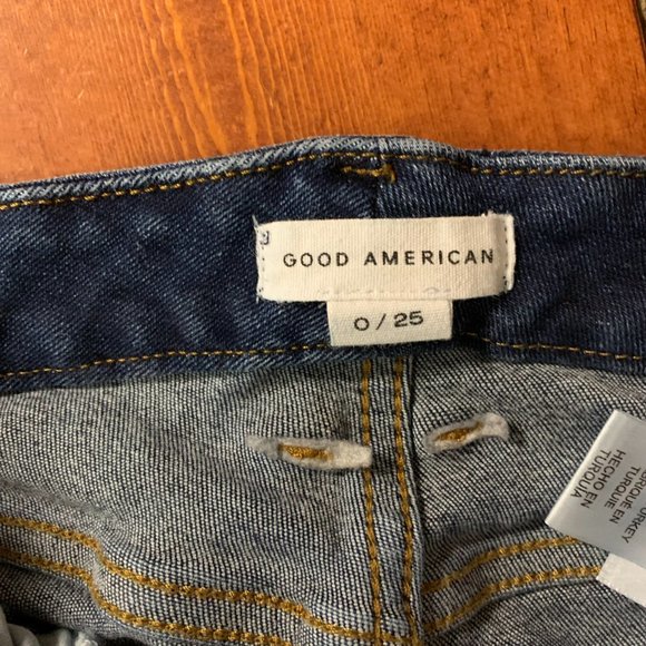 Women's Good American Skinny Fit Stretchy Cotton Classic Chic Blue Jeans 0/25 - Picture 6 of 15